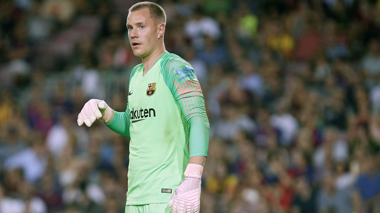 <strong>Marc-Andre ter Stegen (31 Jahre/Torhüter)</strong><br>- Vertrag bis:&nbsp;30. Juni 2028<br> -&nbsp;Im Klub seit:&nbsp;Juli 2014 <br>-&nbsp;Vorheriger Klub:&nbsp;Borussia Mönchengladbach&nbsp;