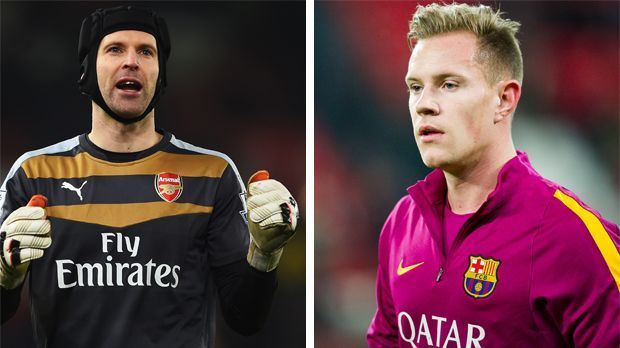 
                <strong>Petr Cech vs. Marc-Andre ter Stegen</strong><br>
                Petr Cech vs. Marc-Andre ter Stegen: Cech spielt bislang eine ganz starke Saison und hat erheblichen Anteil daran, dass Arsenal die zweitbeste Defensive der Premier League vorweisen kann. Ter Stegen ist zwar als mitspielender Torwart besser im Spielaufbau, aber Cechs Erfahrung und Klasse machen den Unterschied. Arsenal vs. Barca 1:0. 
              