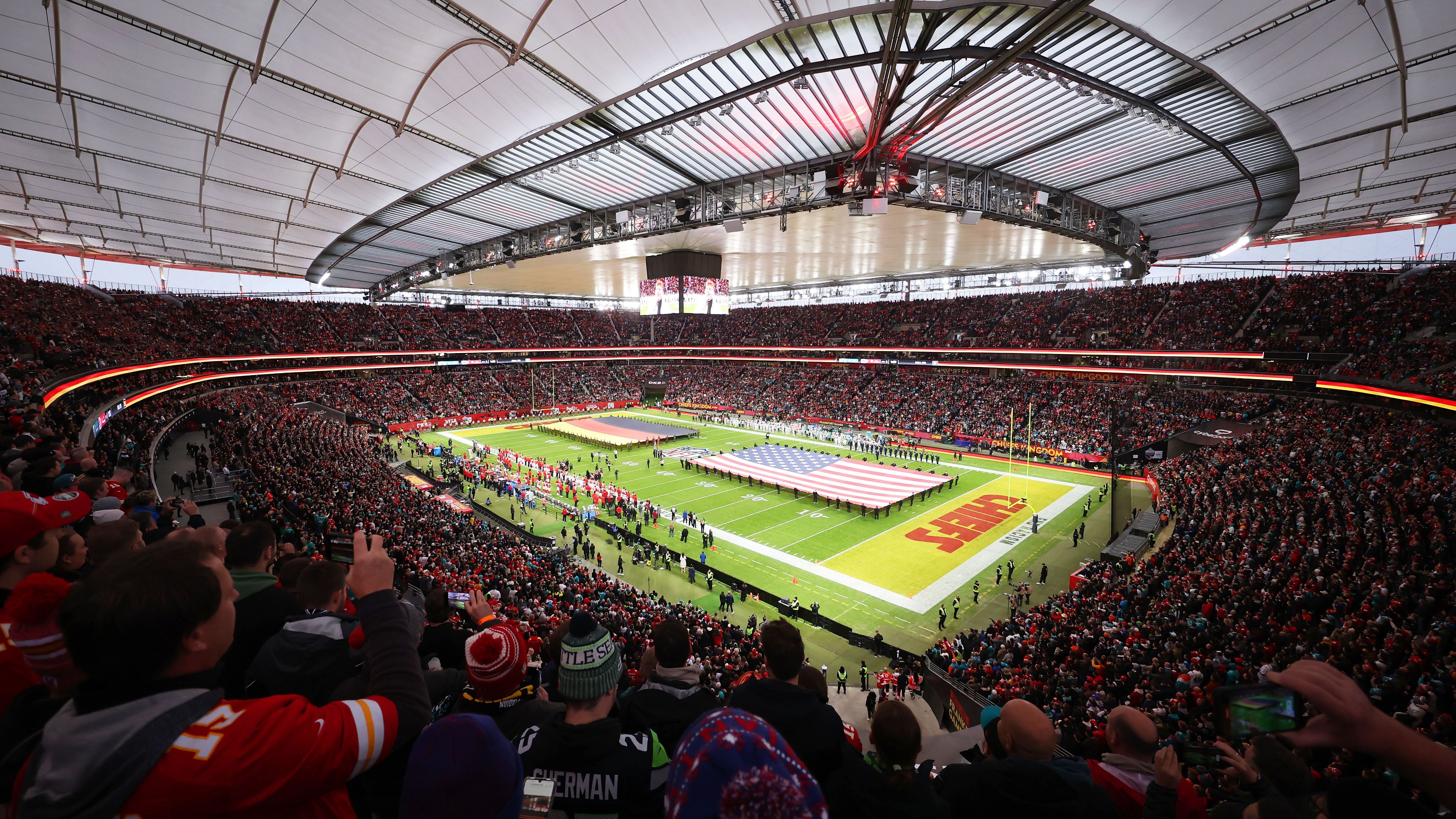 <strong>Die besten Bilder aus Frankfurt</strong><br>Der Blick aus der Fan-Perspektive auf die Chiefs-Endzone.