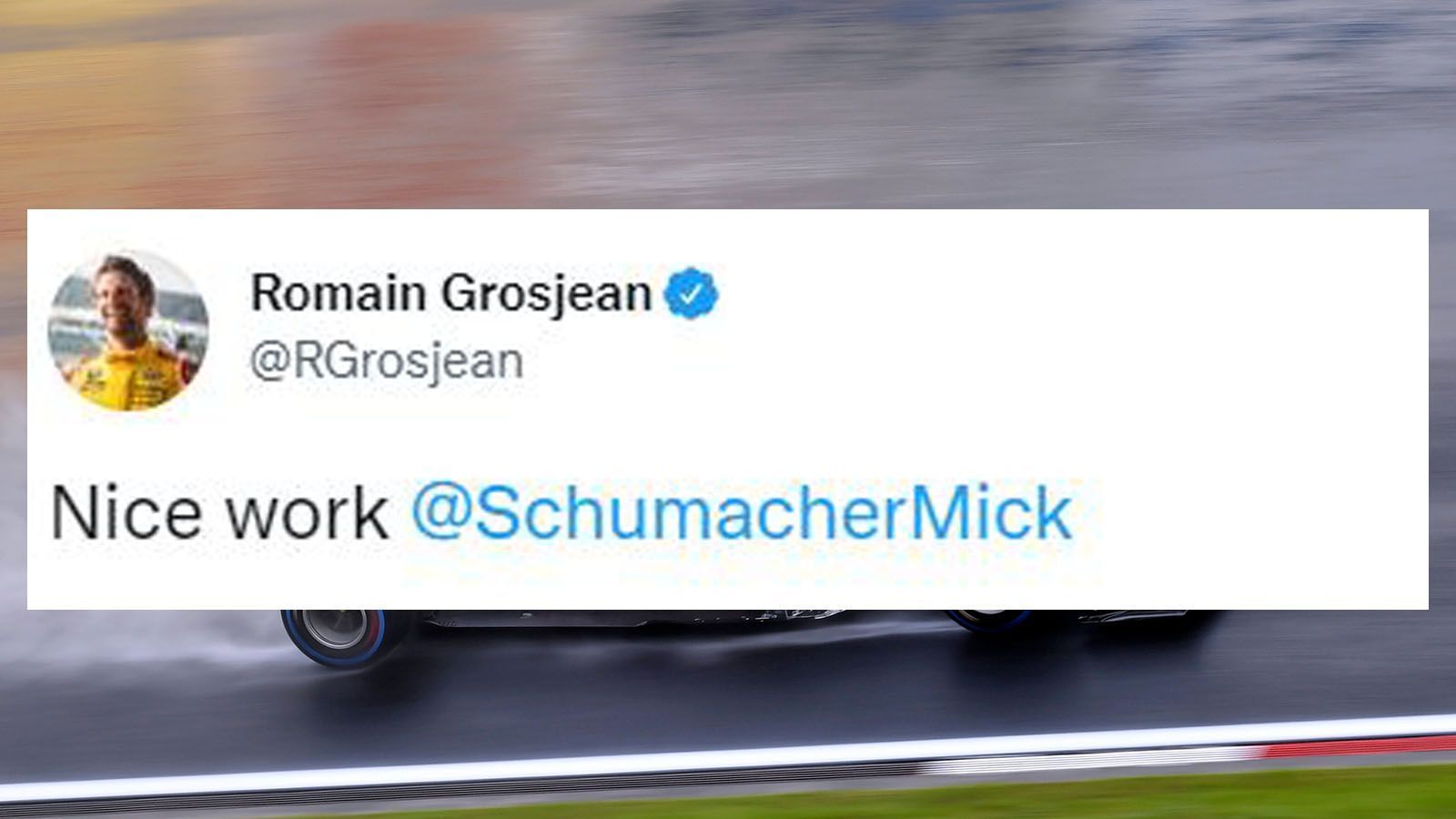 
                <strong>Die Netzreaktionen zum Türkei-Qualifying</strong><br>
                Ex-Haas-Pilot Romain Grosjean zollt seinem Nachfolger ebenfalls Respekt. 
              