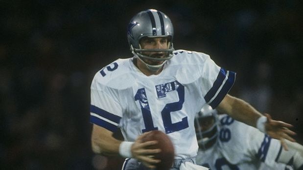 <strong>Platz 7 (geteilt): Roger Staubach</strong><br>Playoff-Spiele: 20<br>Playoff-Siege: 13<br>Teams: Dallas Cowboys