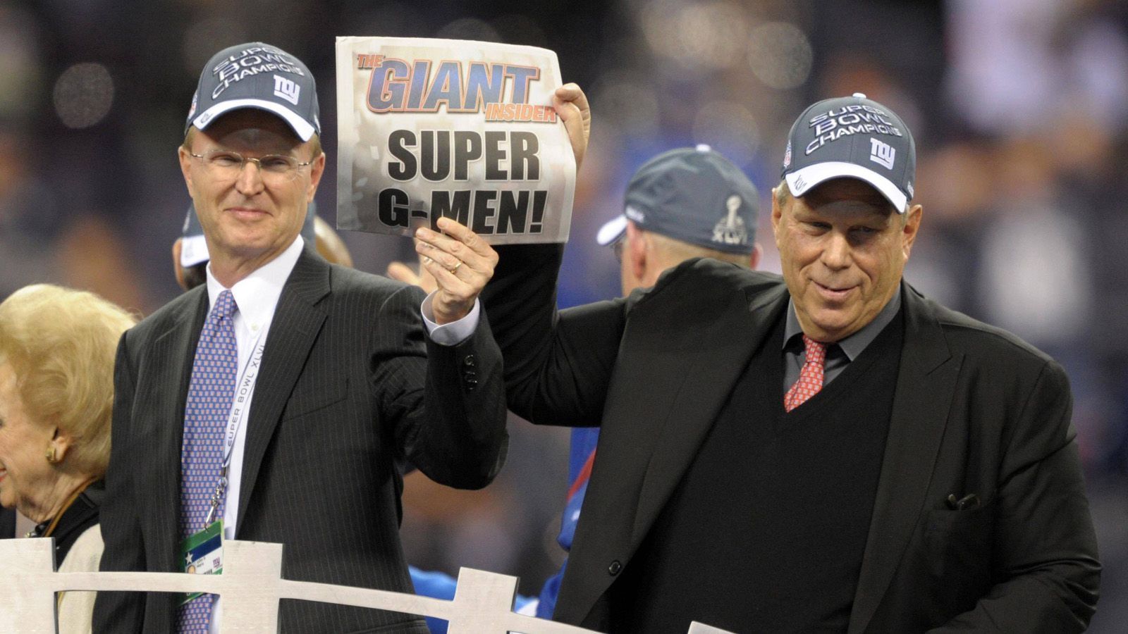 <strong>Platz 24: John Mara (l.) und Steve Tisch - New York Giants</strong><br>
                • Reinvermögen: 2,1 Milliarden US-Dollar (unverändert, +0 Plätze)<br>1,6 Milliarden US-Dollar (Tisch) + 500 Millionen US-Dollar (Mara), geschätzt
