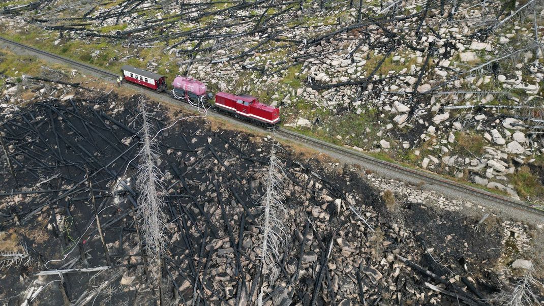 Großbrand am Brocken im Harz
