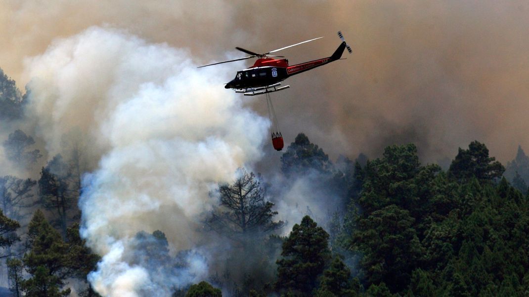 Im Norden von Teneriffa hat sich - wie erst im Sommer (Bild) - ein erneuter Waldbrand entfacht. Mehrere Tausend Menschen sind vorsorglich in Sicherheit gebracht worden.