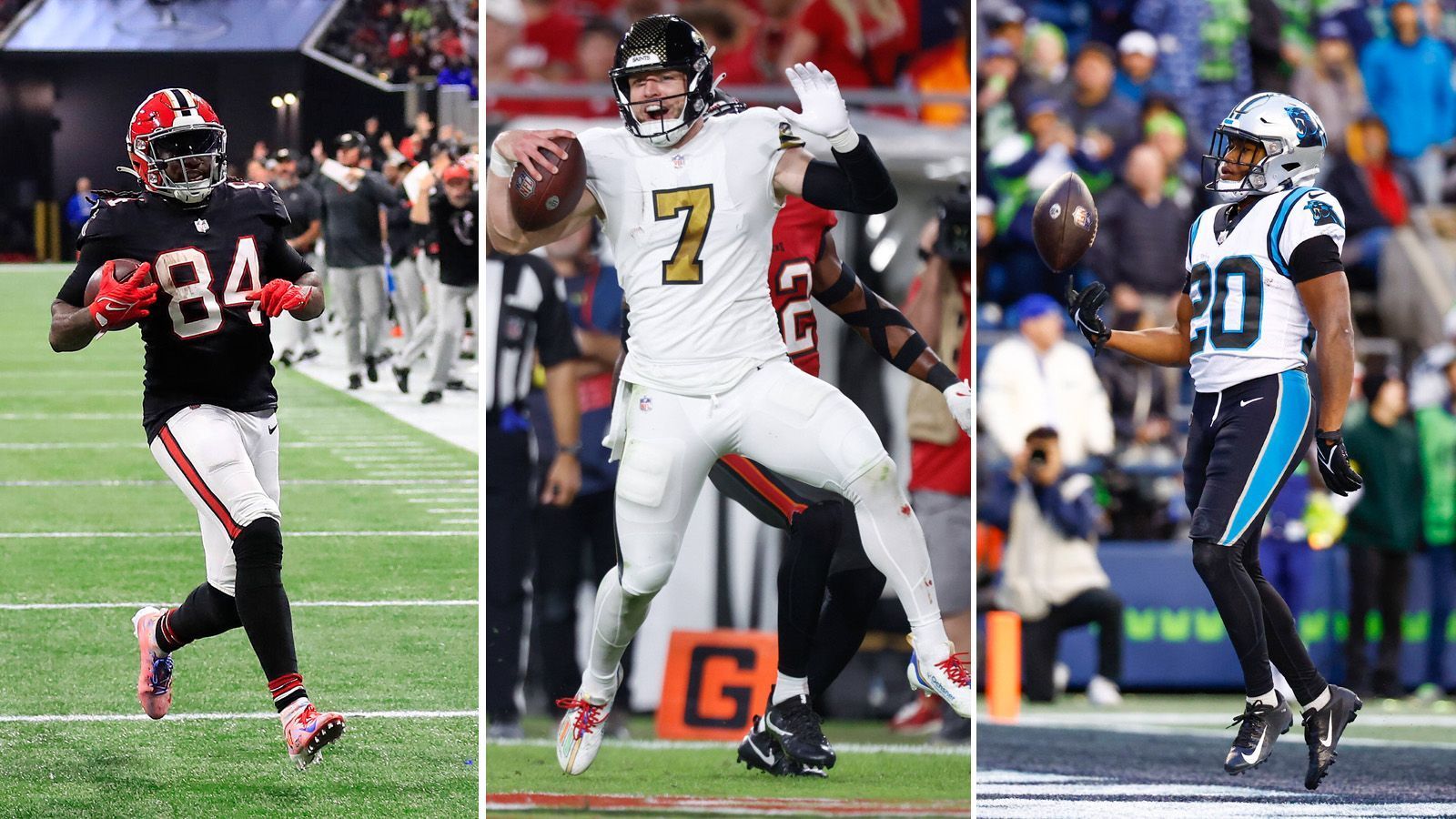 
                <strong>Gewinner: NFC South - außer die Tampa Bay Buccaneers</strong><br>
                Obwohl nur eines der drei Teams aus der NFC South am Wochenende wirklich gewonnen hat, zählen drei zu den Gewinnern. Die Carolina Panthers bezwangen die Seattle Seahawks mit 30:24, während die Atlanta Falcons sowie die New Orleans Saints eine Bye-Week genossen. Doch dank der Niederlage der Tampa Bay Buccaneers profitierte in der umkämpften Division das komplette Trio. Die Bucs stünden zwar mit der besten Division-Bilanz von 6-7 aktuell noch in den Playoffs, sowohl die Falcons und Panthers (5-8) als auch die Saints (4-9) haben aber - teilweise auf dem Sofa - aufgeholt. 
              