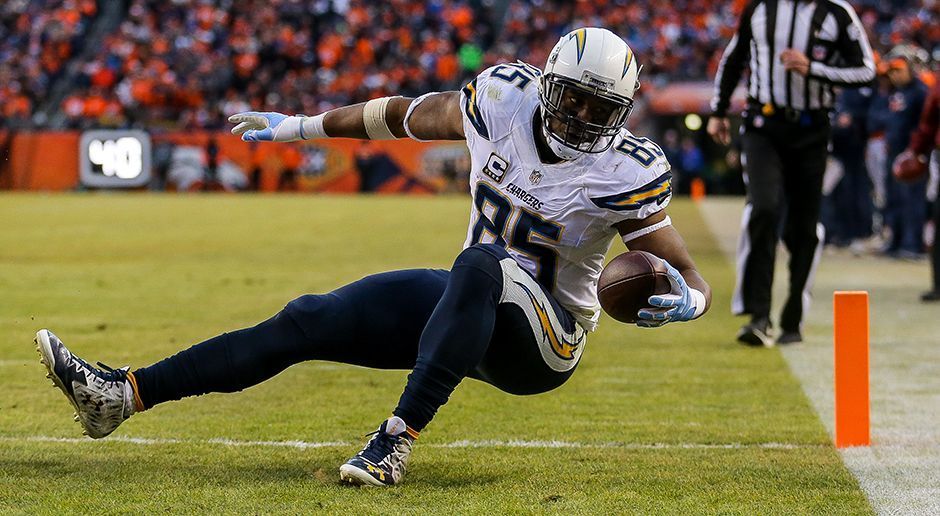 
                <strong>Platz 7: Antonio Gates</strong><br>
                Tight End116 Receiving TouchdownsAktiv: 2003 bis 2019 bei den San Diego bzw. Los Angeles Chargers
              