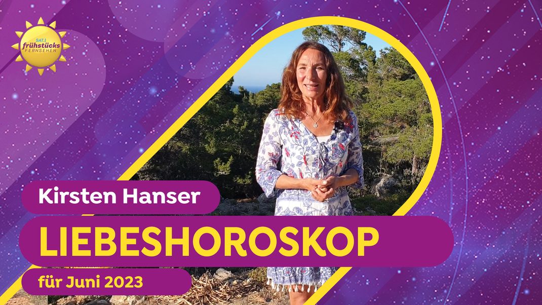 SAT.1 Frühstücksfernsehen-Astrologin Kirsten Hanser verrät, wer im Juni 2023 sein Liebesglück findet.