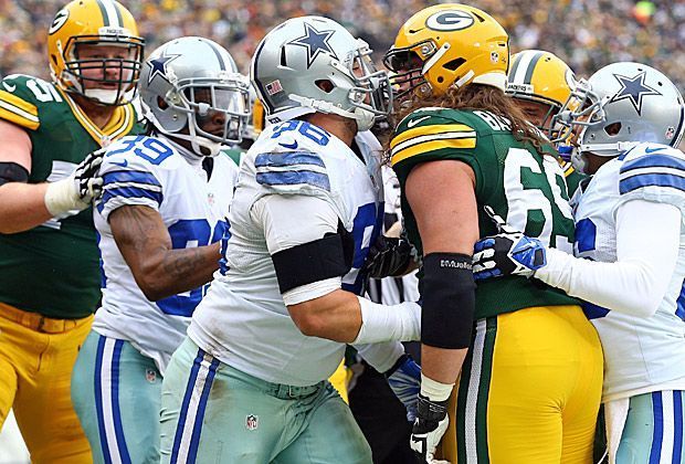 
                <strong>Dallas Cowboys vs. Green Bay Packers</strong><br>
                Zu Beginn der zweiten Halbzeit kochen die Emotionen in Green Bay hoch. Nick Hayden und David Bakhtiari lösen mit einer Rangelei eine Rudelbildung aus.
              