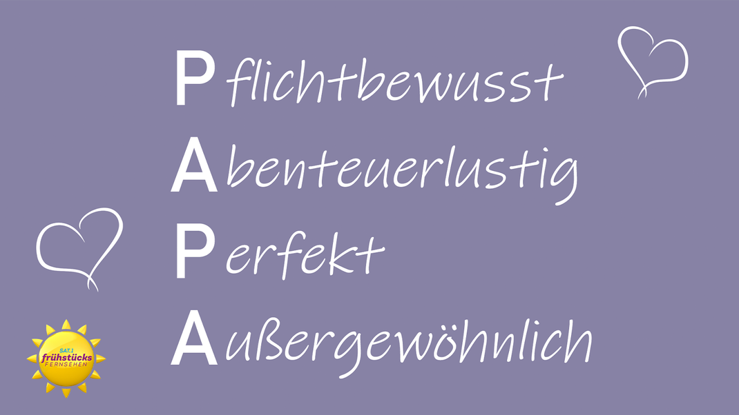 Papa steht für viele Eigenschaften. Zeige deinem Vater mit diesem Gruß, wie besonders er für dich ist.