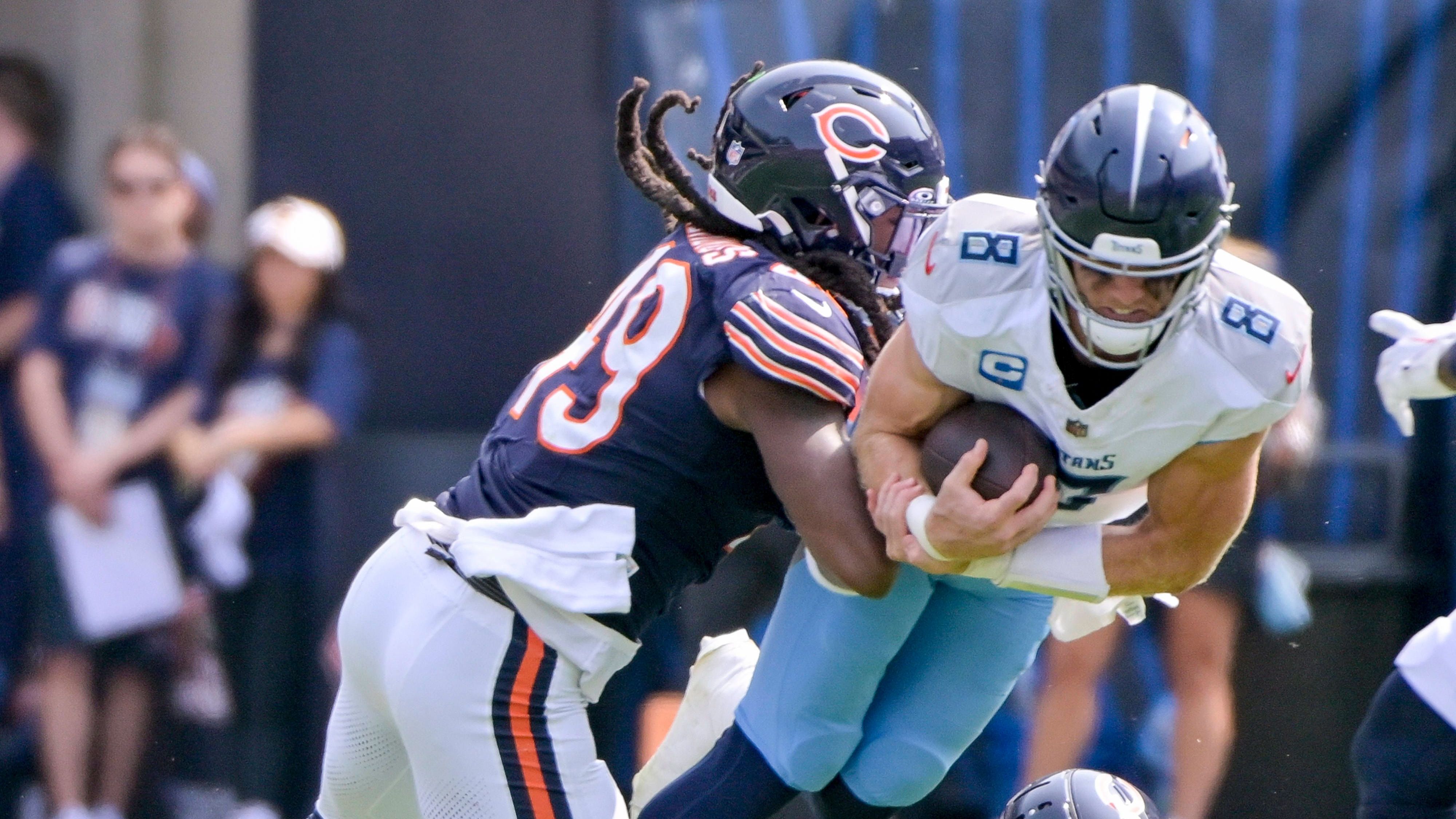 <strong>Platz 17 (geteilt) - Chicago Bears</strong><br>Letzter Sieg in Woche 1: 2024 gegen die Tennessee Titans (24:17)