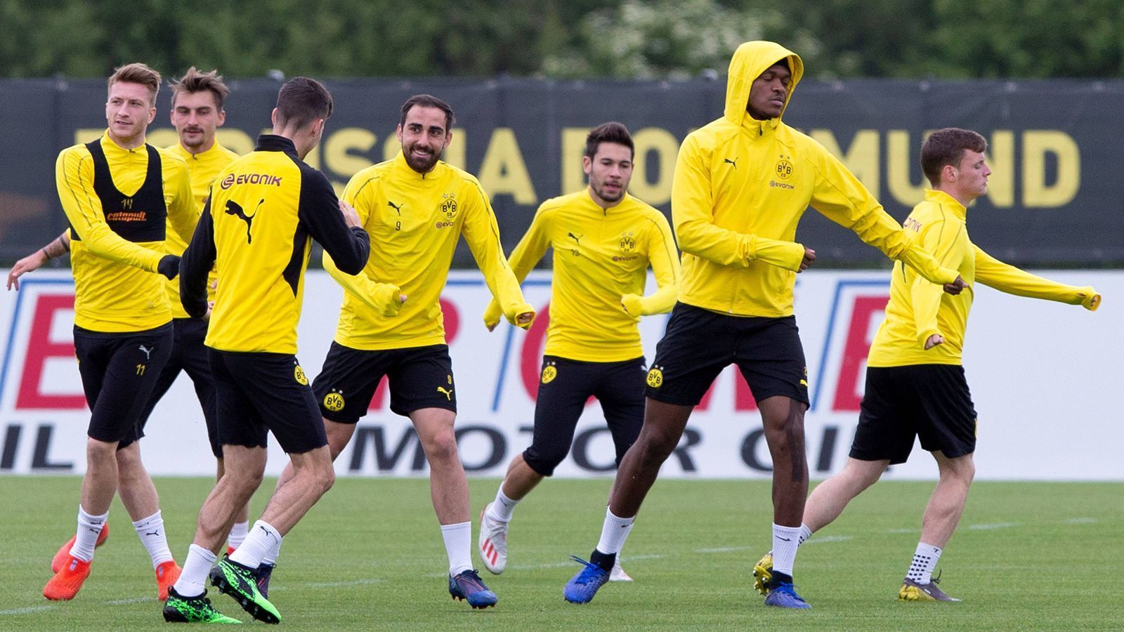 
                <strong>Borussia Dortmund </strong><br>
                Trainingsauftakt: 3. Juli 2019Trainingslager: 15. - 21. Juli USA-Reise, 27. Juli - 2. August in Bad Ragaz (Schweiz)Testspiele:12. Juli gegen FC Schweinberg18. Juli gegen Seattle Sounders20. Juli gegen FC Liverpool Pflichtspiel: 3. August Supercup gegen Bayern München
              