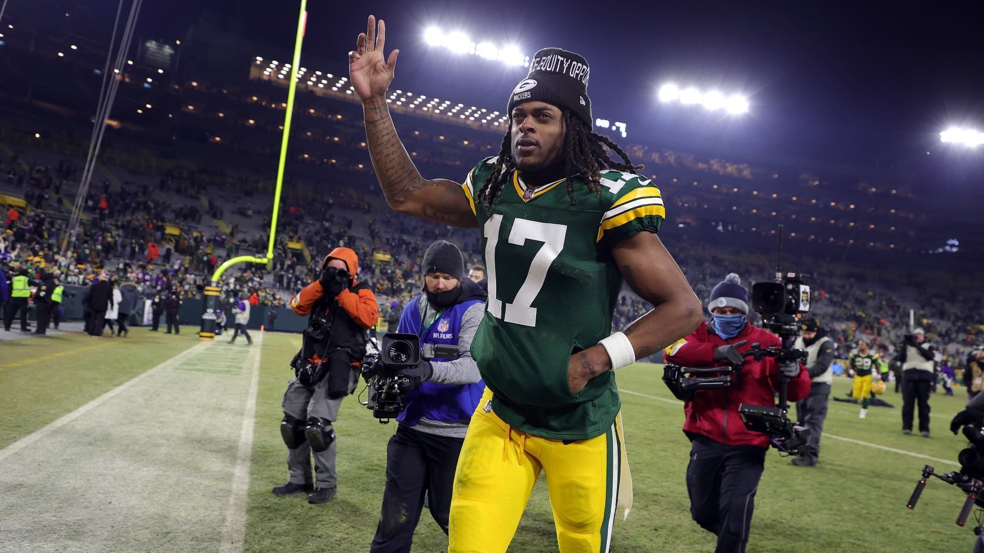 
                <strong>Wide Receiver</strong><br>
                2022: 18,4 Millionen US-Dollar - 2021: 16,4 Millionen US-Dollar -(Im Bild: Davante Adams von den Green Bay Packers)
              