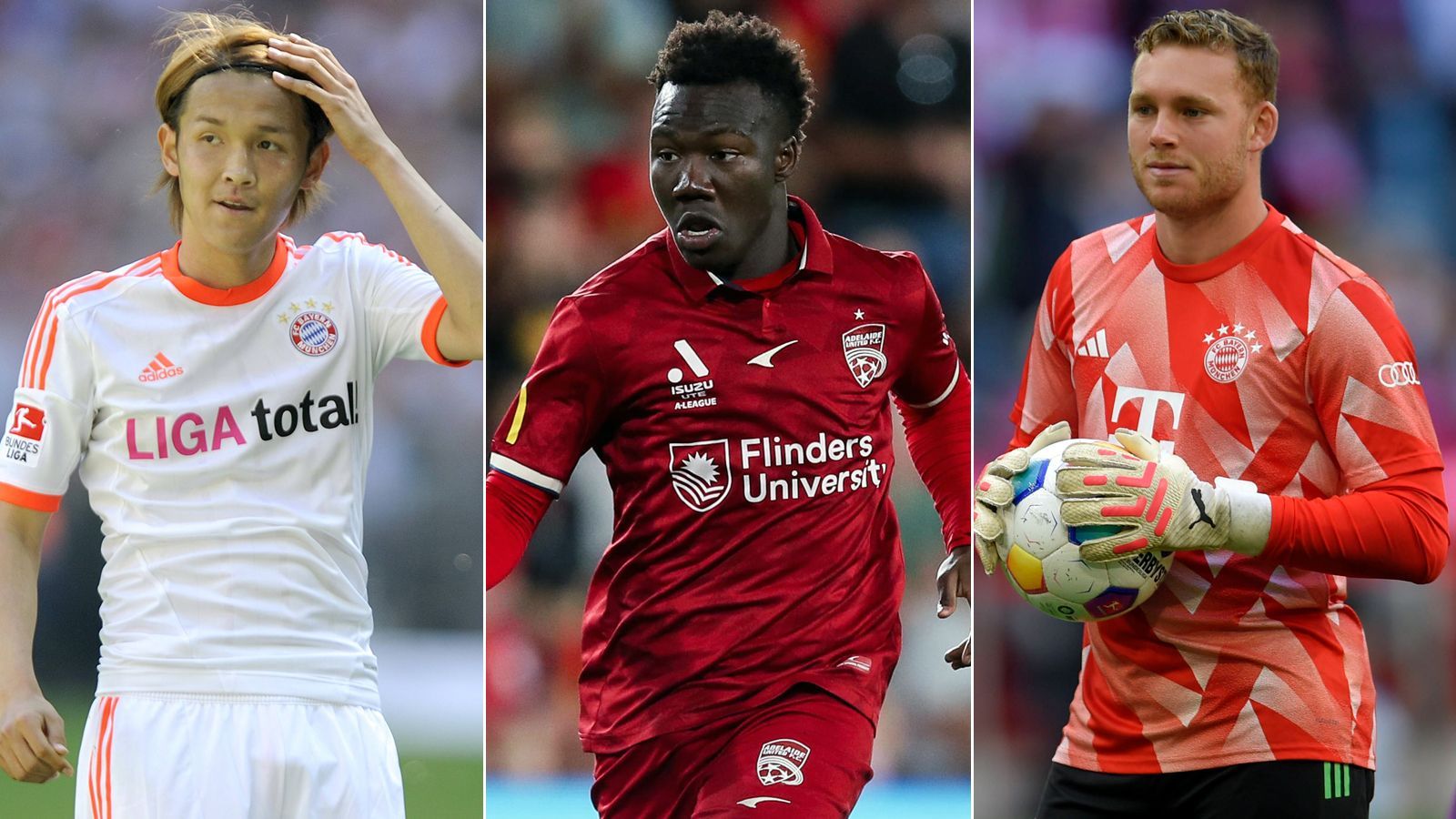 <strong>FC Bayern: Aus diesen Nationen war nur ein Spieler bei den Münchnern</strong><br>Der FC Bayern hat den Wechsel von Nestory Irankunda (Mi.) bestätigt. Damit wird er der erste Australier beim Rekordmeister. <em><strong>ran</strong></em> zeigt weitere Nationen, aus denen bislang nur ein Profi beim FC Bayern war. (Stand: 14. November 2023/Quelle: transfermarkt.de/Bemerkung: berücksichtigt sind Spieler mit mindestens einem Profi-Einsatz)