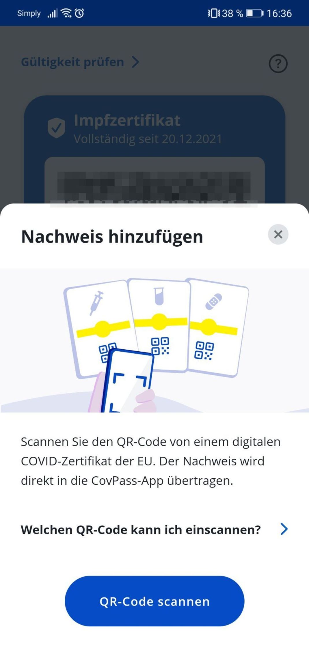 In der CovPass-App kann man nicht nur die eigenen Impfzertifikate speichern - auch die von den Kindern und Partner:innen.a