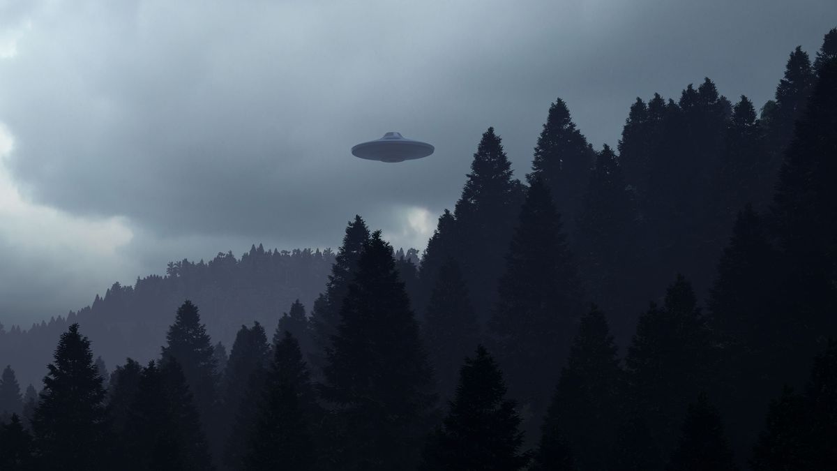 Illustration einer UFO-Erscheinung