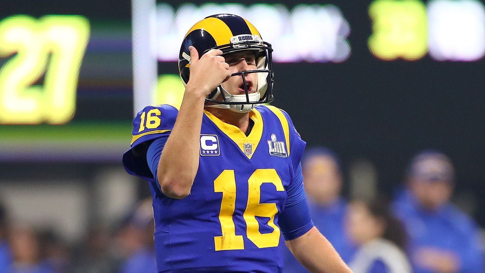 
                <strong>Platz 32: Jared Goff</strong><br>
                Position: QuarterbackTeam: Los Angeles RamsPlatzierung im Vorjahr: 38
              