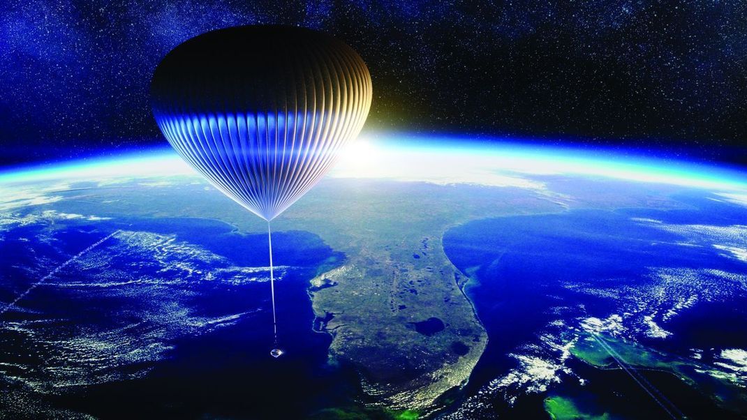 Der "Neptune Space Balloon" von "Space Perspective" soll ein Durchmesser von 100 Metern erreichen.