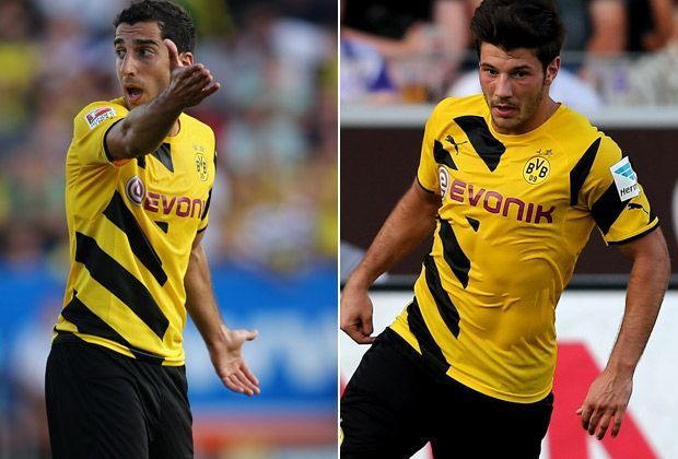 
                <strong>Offensives Mittelfeld: Mkhitaryan gegen Jojic</strong><br>
                Im Testspiel gegen Osnabrück spielten Henrikh Mkhitaryan und Milos Jojic gemeinsam den offensiven Part. Doch Jürgen Klopp wird wohl nicht von seinem 4-2-3-1 abrücken, und dann ist der Armenier nach 19 Scorer-Punkten in der ersten Bundesliga-Saison fest gesetzt.
              