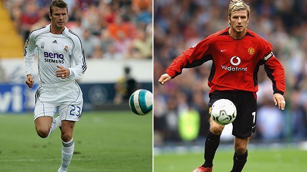 
                <strong>David Beckham</strong><br>
                Bei Manchester United ist er eine Legende: David Beckham spielte elf Jahre für den englischen Rekordmeister (1992 bis 2003). Nach reichlich Zoff mit Trainer Sir Alex Ferguson wechselte er anschließend zu Real Madrid, wo er vier Jahre blieb.
              