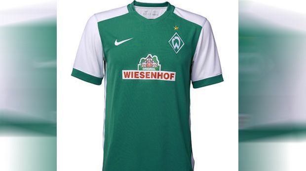 
                <strong>12. Platz: Werder Bremen</strong><br>
                12. Platz: Werder Bremen. Smaragdgrün ist die neue Farbe. Weiße Schultern und Ärmel lockern das Grün auf, kleine Details wie Perforierungen an Schultern und am Vorderteil und der Netzrücken sorgen für Funktion. Insgesamt ist hier designtechnisch noch viel Potenzial drin.
              