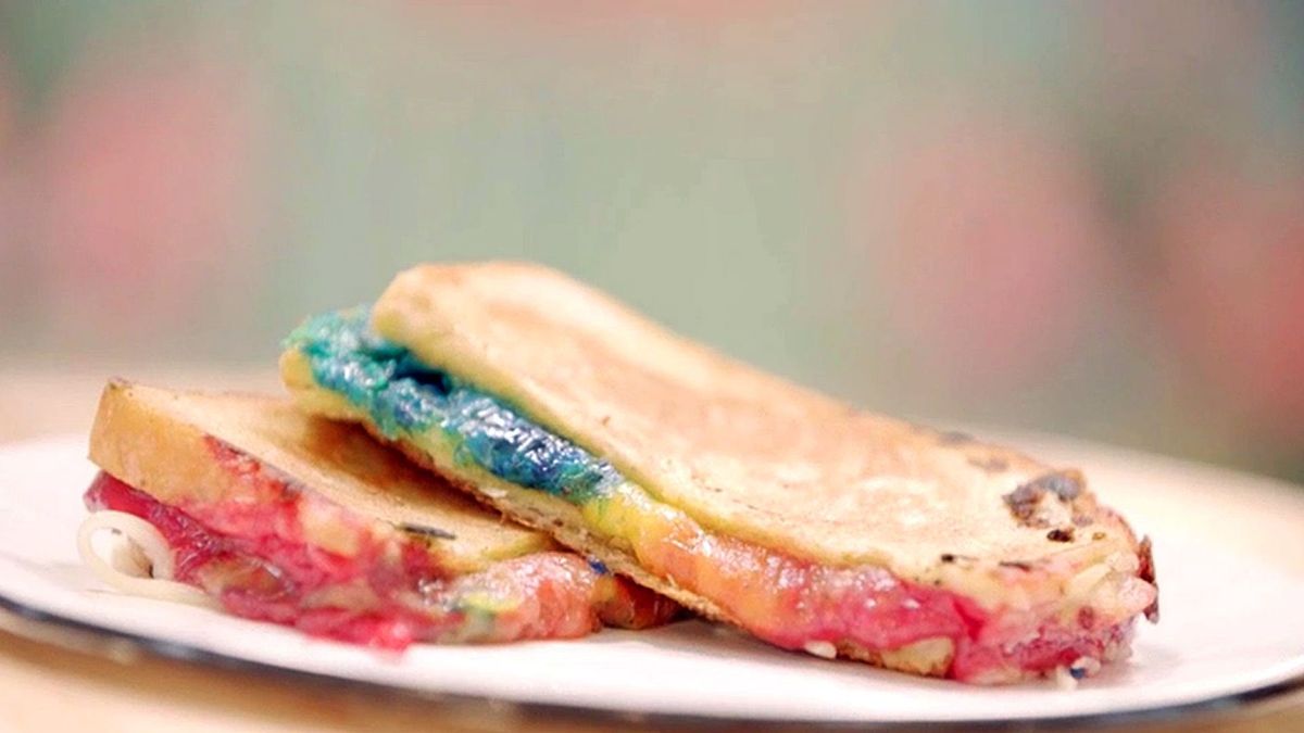 ALt Rezept Rainbow Cheese Toast