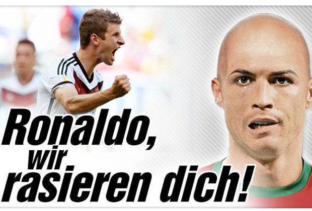 
                <strong>Deutschland - Portugal: So reagiert das Netz</strong><br>
                So würde Ronaldo also mit Glatze aussehen - einige Fans im sozialen Netzwerk freuen sich über dieses Bild.
              