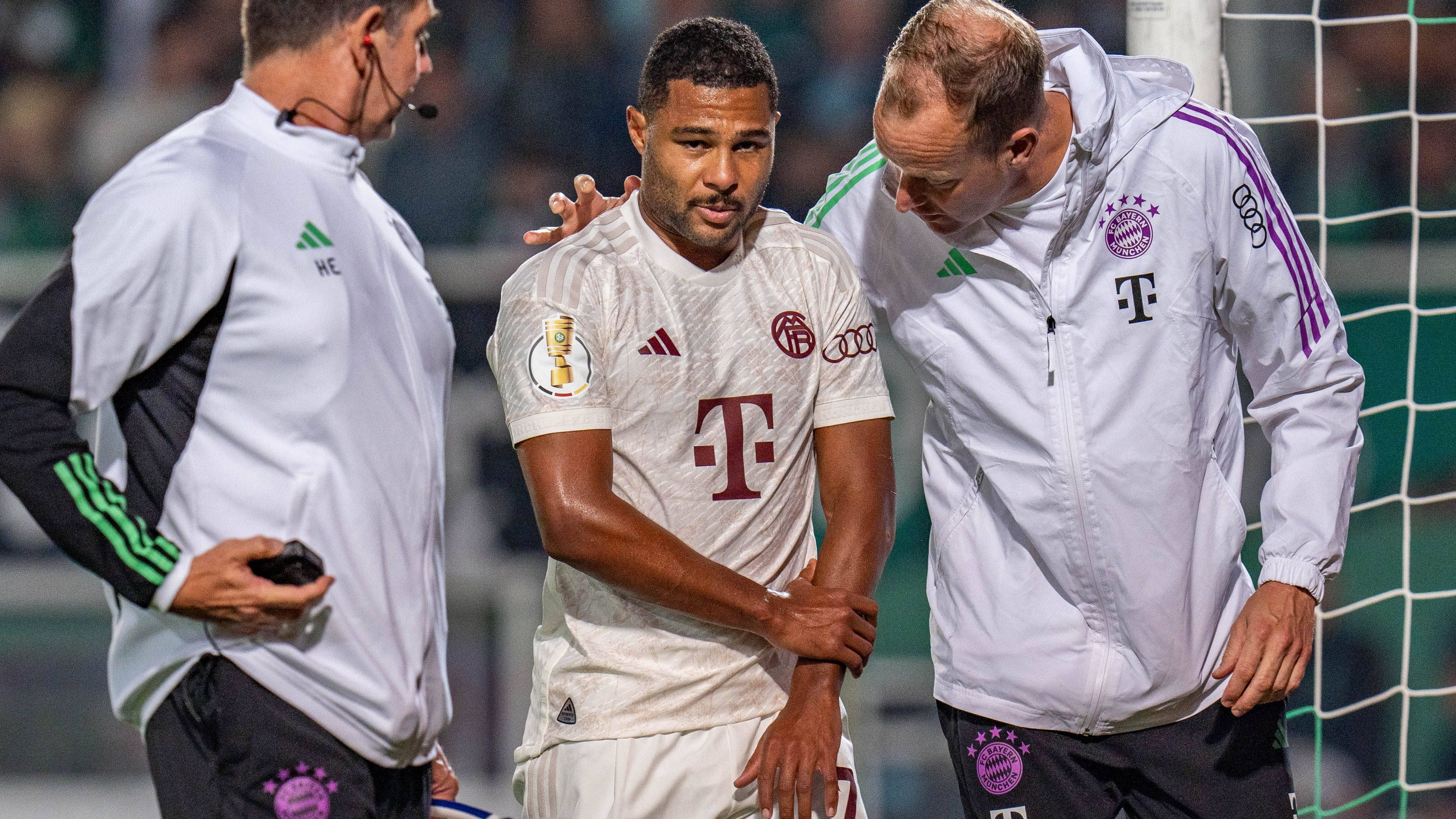 <strong>Serge Gnabry</strong><br>Fällt nach einem Foul des Münsteraner Keepers Johannes Schenk (Leihgabe der Bayern!) unglücklich auf den linken Unterarm. Versucht es noch ein wenig, geht dann aber in der elften Minute runter. <strong>Ohne Bewertung</strong>