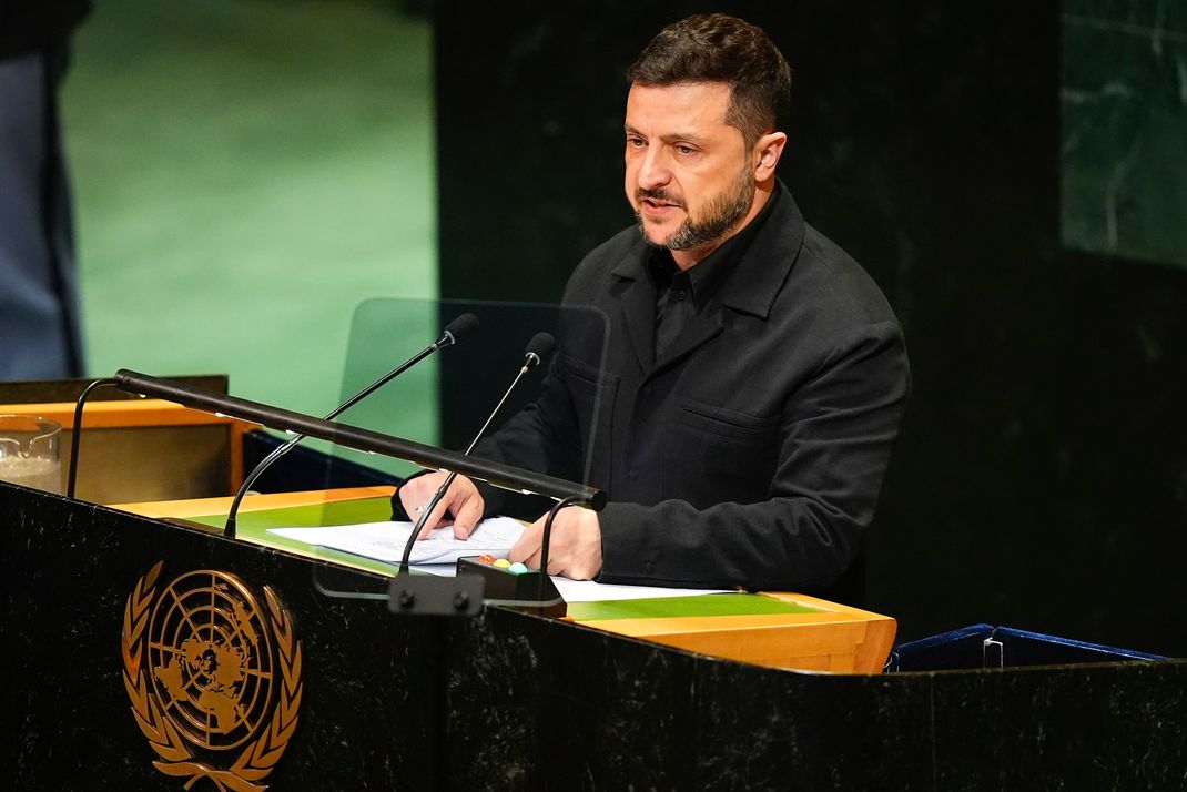 Der ukrainische Präsident Wolodymyr Selenskyj warnte Europa in New York vor russischer Einmischung.