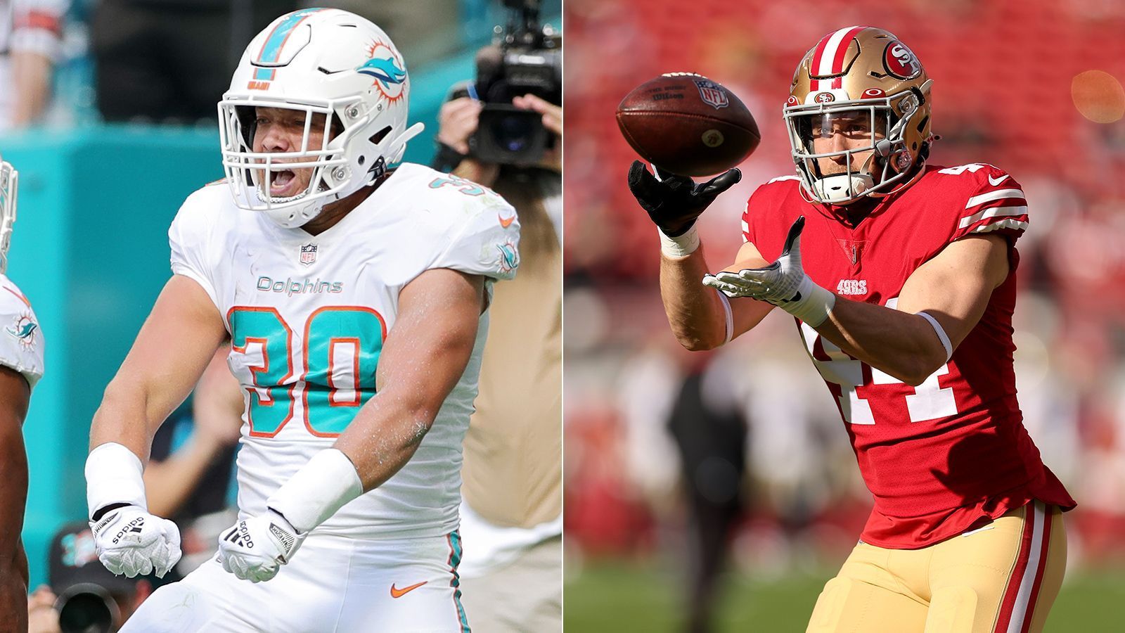 
                <strong>Fullbacks mit den meisten Stimmen</strong><br>
                &#x2022; AFC: Alec Ingold, Miami Dolphins<br>&#x2022; NFC: Kyle Juszczyk, San Francisco 49ers<br>
              