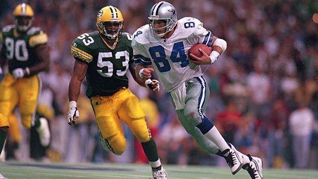 
                <strong>Tight End: Jay Novacek</strong><br>
                Tight End: Jay Novacek (re.). Super-Bowl-Gewinner XXVII, XXVIII, XXX mit den Dallas Cowboys.
              