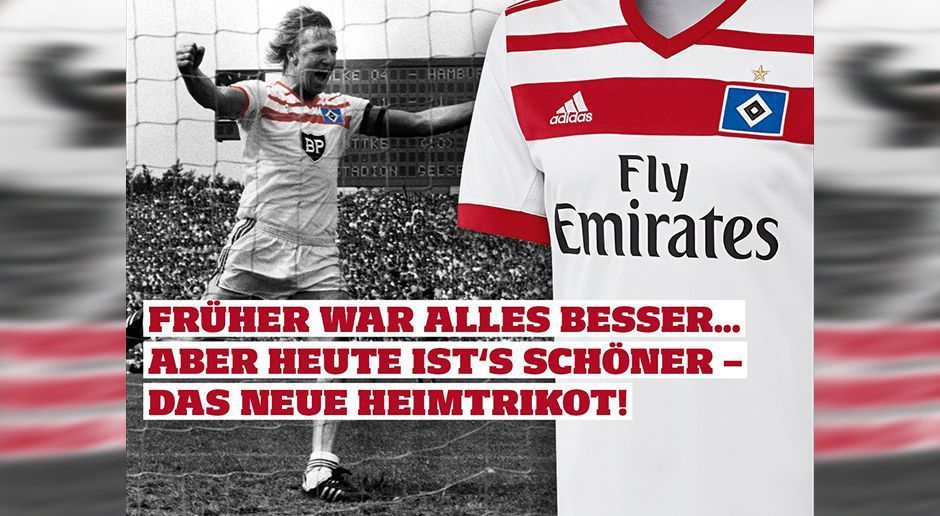 
                <strong>Hamburger SV</strong><br>
                Der HSV möchte wieder an die alten Erfolge in der Bundesliga anknüpfen. Deshalb orientiert sich das neue Heimtrikot der Hamburger an einem alten Vorbild. Der Verein dazu auf Twitter: "Früher war alles besser, aber heute ist's schöner."
              