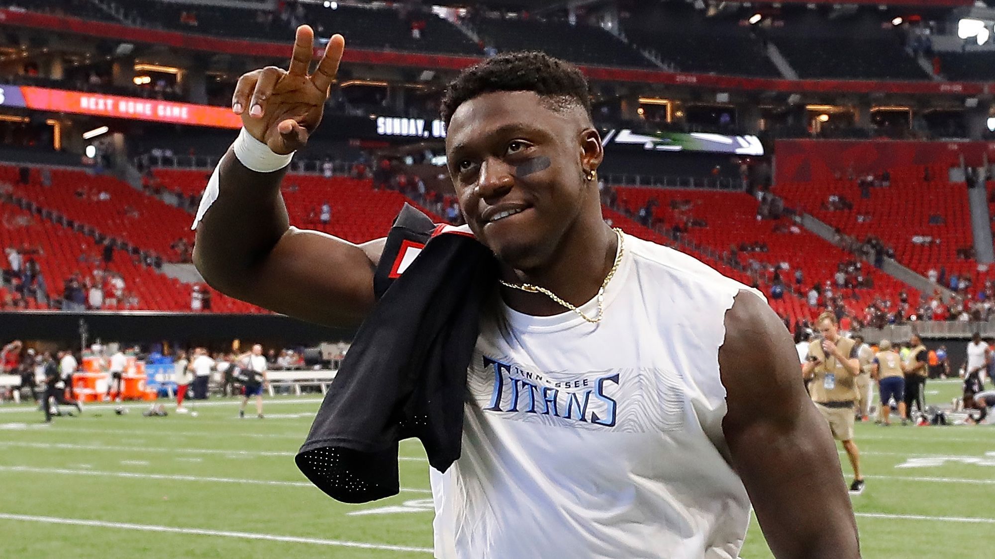 
                <strong>Wide Receiver: A.J. Brown (vs. Buffalo Bills)</strong><br>
                Der Rookie hat gegen die Atlanta Falcons bewiesen, dass er mittlerweile gut mit Titans-Quarterback Marcus Mariota harmoniert. Zwei Touchdown-Pässe fing Brown von Mariota in der vergangenen Woche. Von der neu gewonnenen Verbindung dürfte Brown auch gegen die Buffalo Bills profitieren. 
              