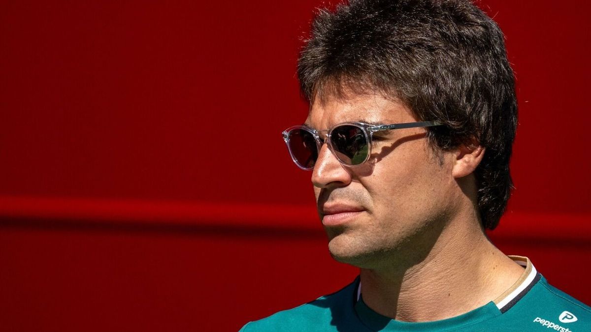 Lance Stroll mit Sonnenbrille im Formel-1-Fahrerlager in Spanien 2025