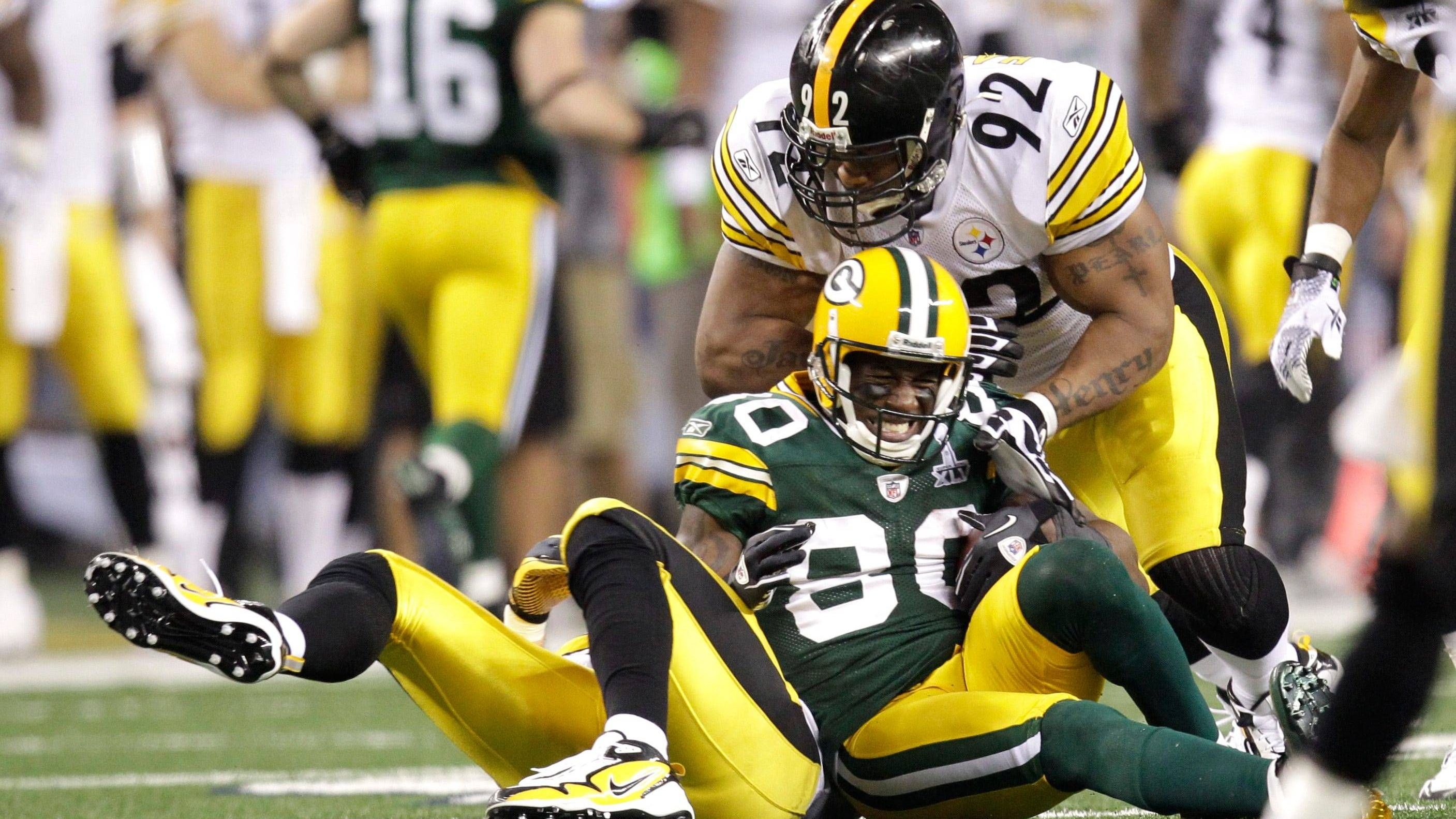 <strong>Platz 14 (geteilt): Pittsburgh Steelers</strong><br>Letzte Super-Bowl-Teilnahme: Saison 2010<br>Gegner: Green Bay Packers<br>Ergebnis: 25:31