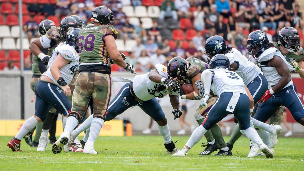 01.06.2025, xhfmx, American Football ELF European League of Football, Frankfurt Galaxy - Paris Musketeers (DFL DFB REGULATIONS PROHIBIT ANY USE OF PHOTOGRAPHS as IMAGE SEQUENCES and or QUASI-VIDEO)...