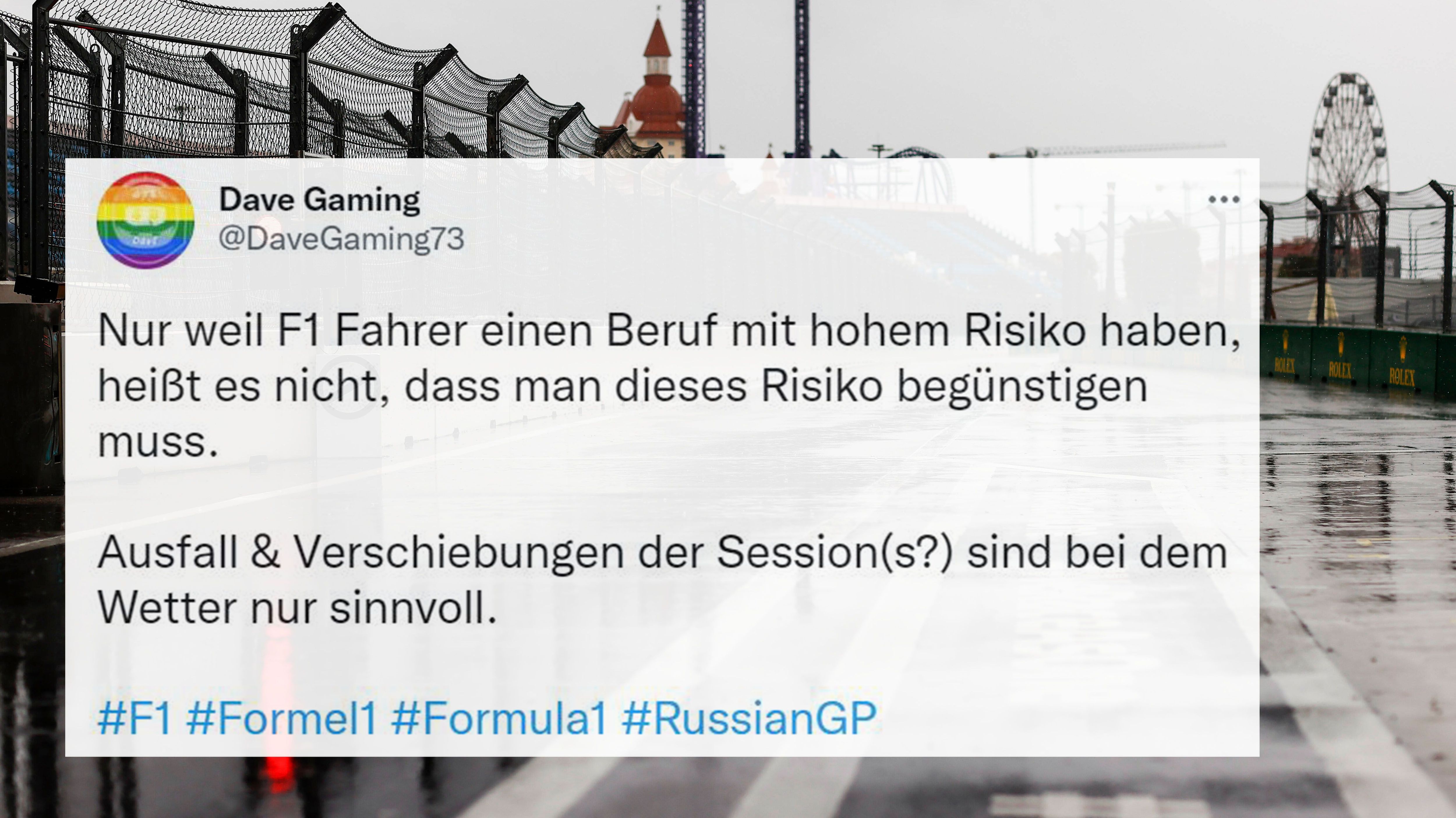 
                <strong>Anfängliche Skepsis</strong><br>
                Die Strecke war extrem nass - für die Fahrer war es anfangs gefährlich. Zu gefährlich?
              