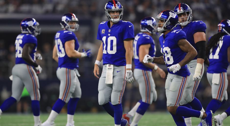 
                <strong>Verlierer: Harmlose New York Giants</strong><br>
                Drei Punkte gegen die Dallas Cowboys. Ohne den verletzten Odell Beckham Jr. und mit löchriger O-Line war für die Giants in Dallas aber mal gar nichts zu holen. Eli Manning unter Dauerdruck und indiskutables Laufspiel (nur 35 Rushing Yards). Ernüchternder Saisonauftakt für die New Yorker.
              