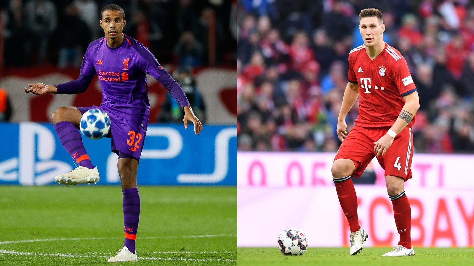 
                <strong>Innenverteidiger: Joel Matip vs. Niklas Süle</strong><br>
                Süle könnte mit seiner Schnelligkeit ein wichtiger Faktor gegen die Offensiv-Power von Liverpool werden. Das Problem ist nur: In der jüngeren Vergangenheit leistete er sich immer wieder kleine Aussetzer. Das darf gegen Liverpool keinesfalls passieren. Der verletzungsbedingte Ausfall von Virgil van Dijk ist für die "Reds" nicht zu kompensieren. Matip ist kein adäquater Ersatz. Der Ex-Schalker kann hinsichtlich Schnelligkeit und physischer Stärke mit Süle nicht mithalten. Punkt für die Bayern. Zwischenstand: 2:1 Bayern
              