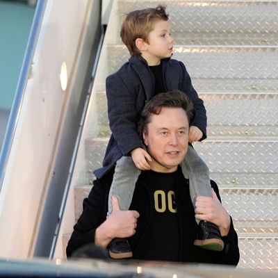 Elon Musk mit Sohn X