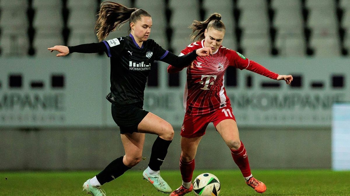 Lilli Purtscheller (l.) und Essen dominierten das Spiel