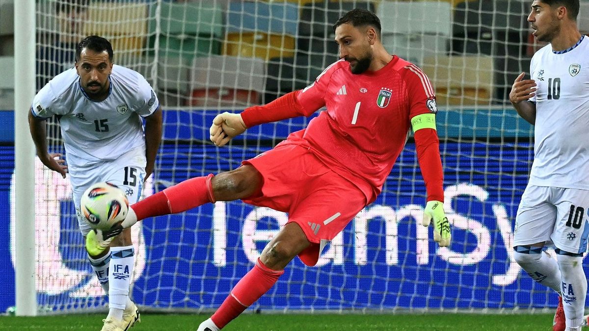 Italiens Torwart Gianluigi Donnarumma im Spiel gegen Israel