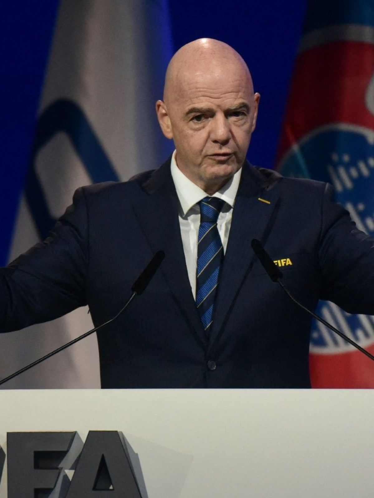 Infantino bei seiner Rede in Paraguay