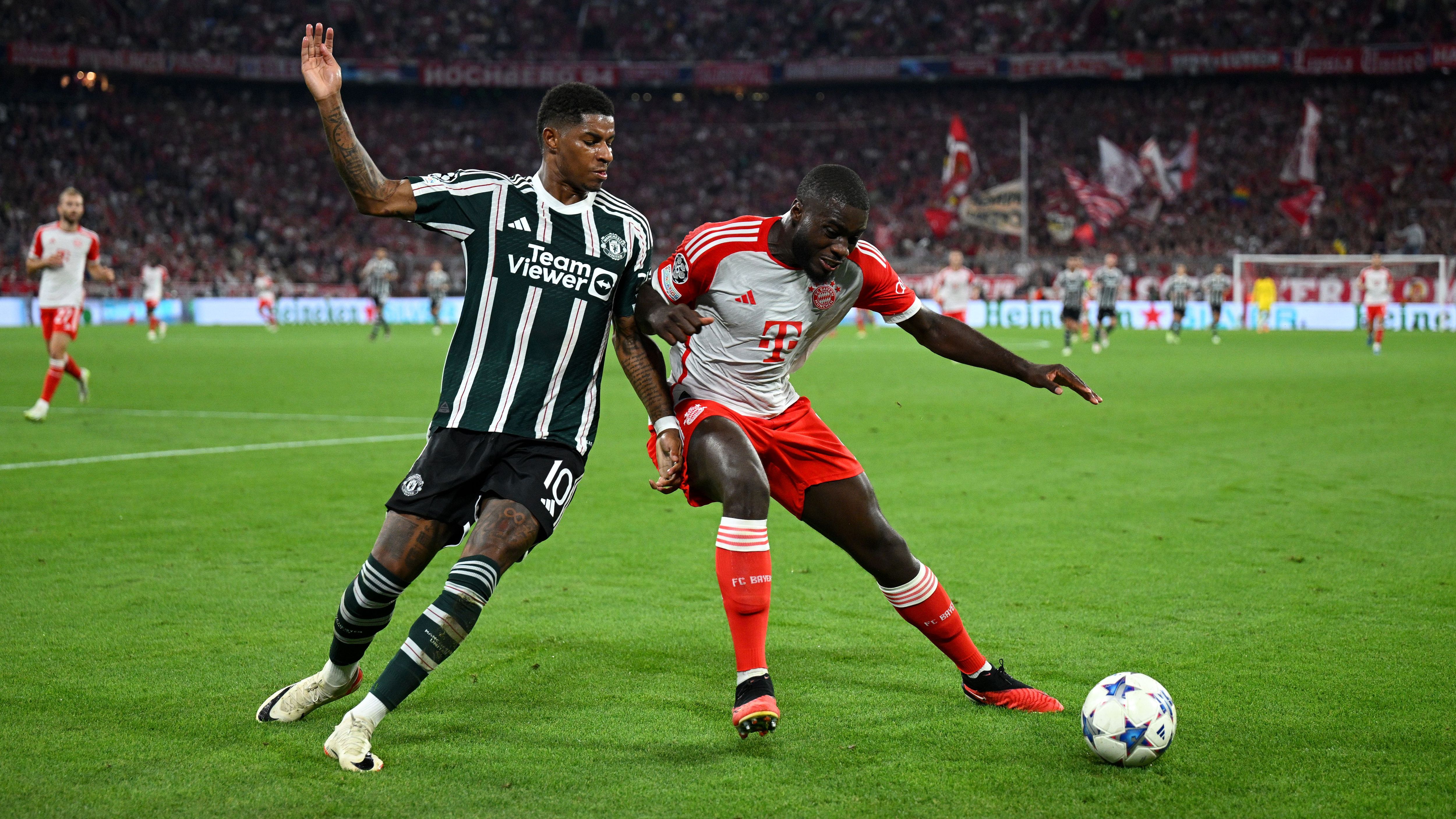 <strong>Dayot Upamecano (FC Bayern München)</strong><br>In der ersten Halbzeit mit einigen Wacklern. Verzweifelt am arg kleinlichen Schiedsrichter, der ihn immer wieder zurückpfeift. Vielleicht deswegen agiert er beim ersten Gegentor zu zaghaft. Gewinnt erst gegen Spielende wieder mehr Sicherheit und gewinnt viele Zweikämpfe, ist beim zweiten Gegentor aber wieder nicht im Bilde… <em><strong>ran</strong></em><strong>-Note: 4</strong>