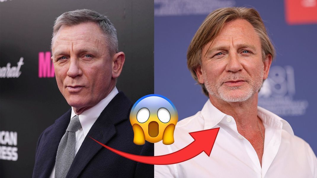 Zweimal Daniel Craig, zwei komplett andere Menschen: Was Haare alles verändern können, beweist derzeit der 007-Darsteller.