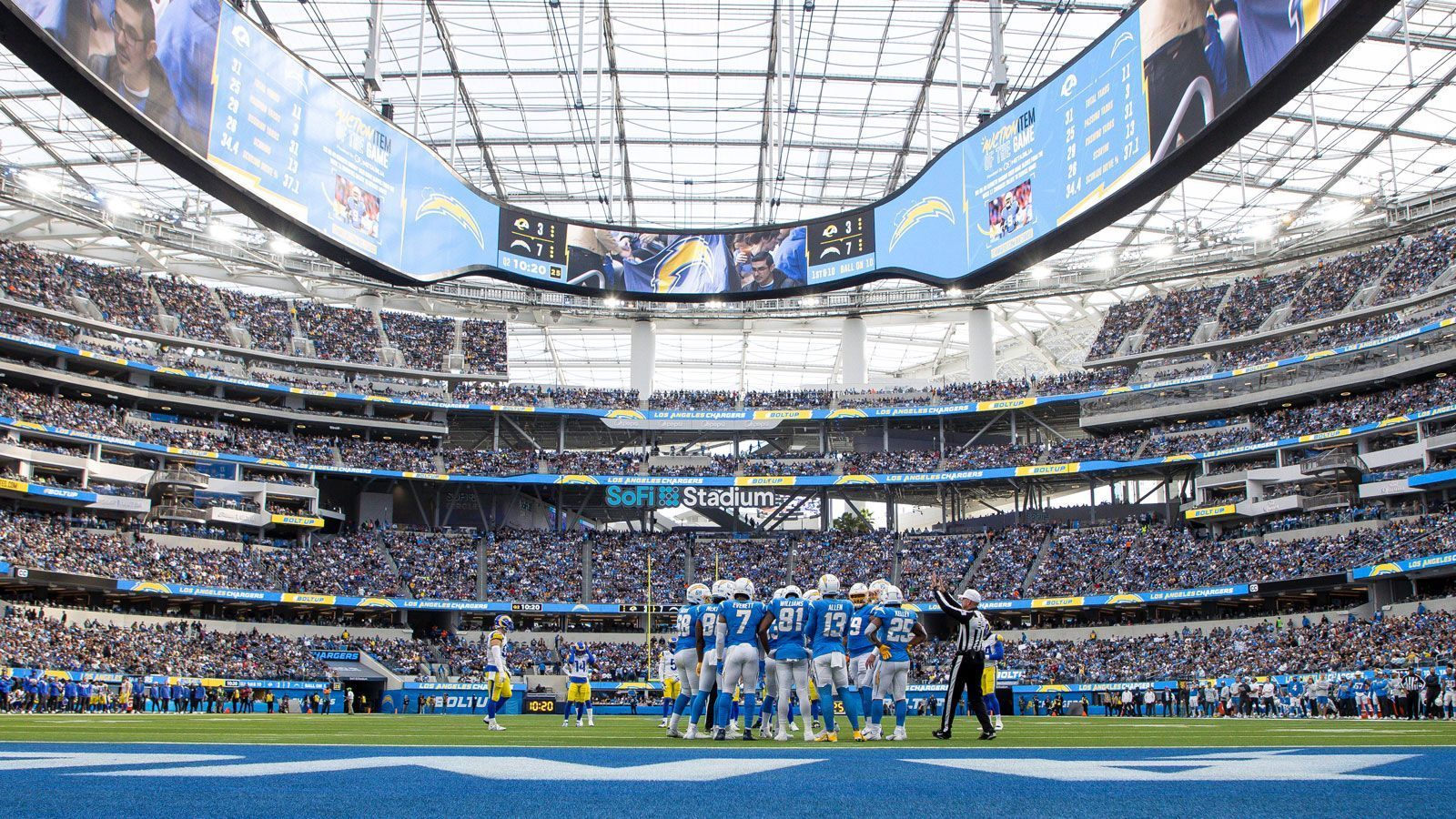 <strong>Stadionbesuch bei den Los Angeles Chargers: 518,61 US-Dollar</strong> <br>Billigstes Ticket (vier Stück): 367,11 US-Dollar <br>Parkplatz: 80 US-Dollar <br>Bier (zwei Flaschen): 27,50 US-Dollar<br>Wasser (zwei Flaschen): 12 US-Dollar <br>Hot Dogs (vier Stück): 32 US-Dollar