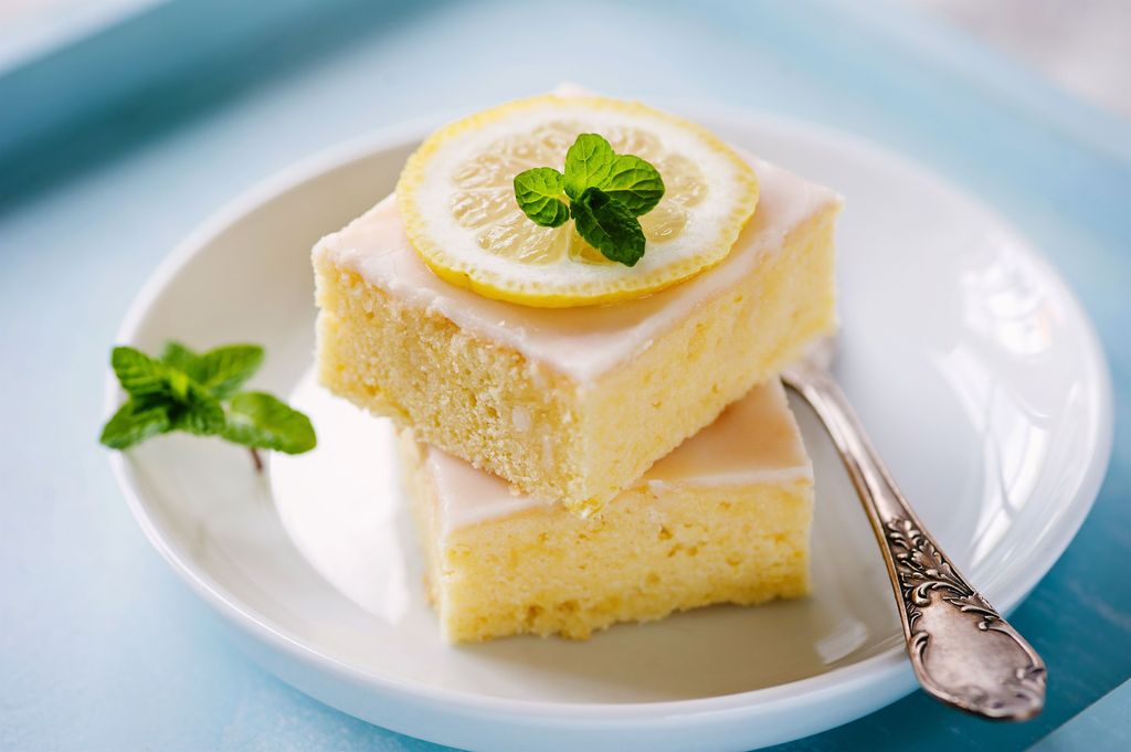 Erfrischendes Low-Carb-Rezept: Zitronenschnitten mit Flohsamenschalen ...