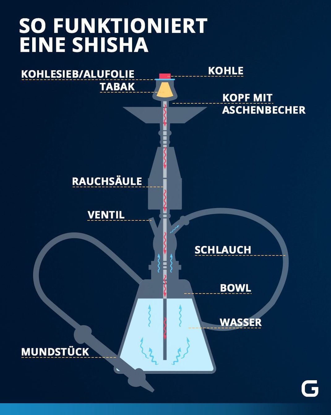 Shisha: So funktioniert eine Wasserpfeife