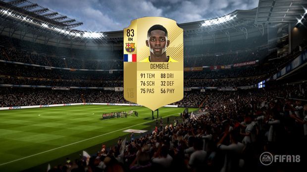 
                <strong>Platz 2: Ousmane Dembele (FC Barcelona)</strong><br>
                Alter: 20Gesamtstärke zu Beginn: 83Potential: 92
              