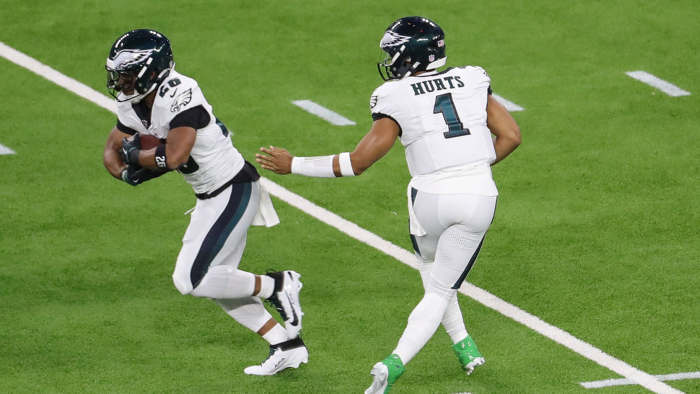 <strong>Platz 1 (geteilt): Philadelphia Eagles</strong><br>Playoffs: 100 Prozent (bereits qualifiziert)<br>Division-Titel: 99 Prozent<br>First-Round-Bye: 33 Prozent<br>SuperBowl-Sieg: 13 Prozent