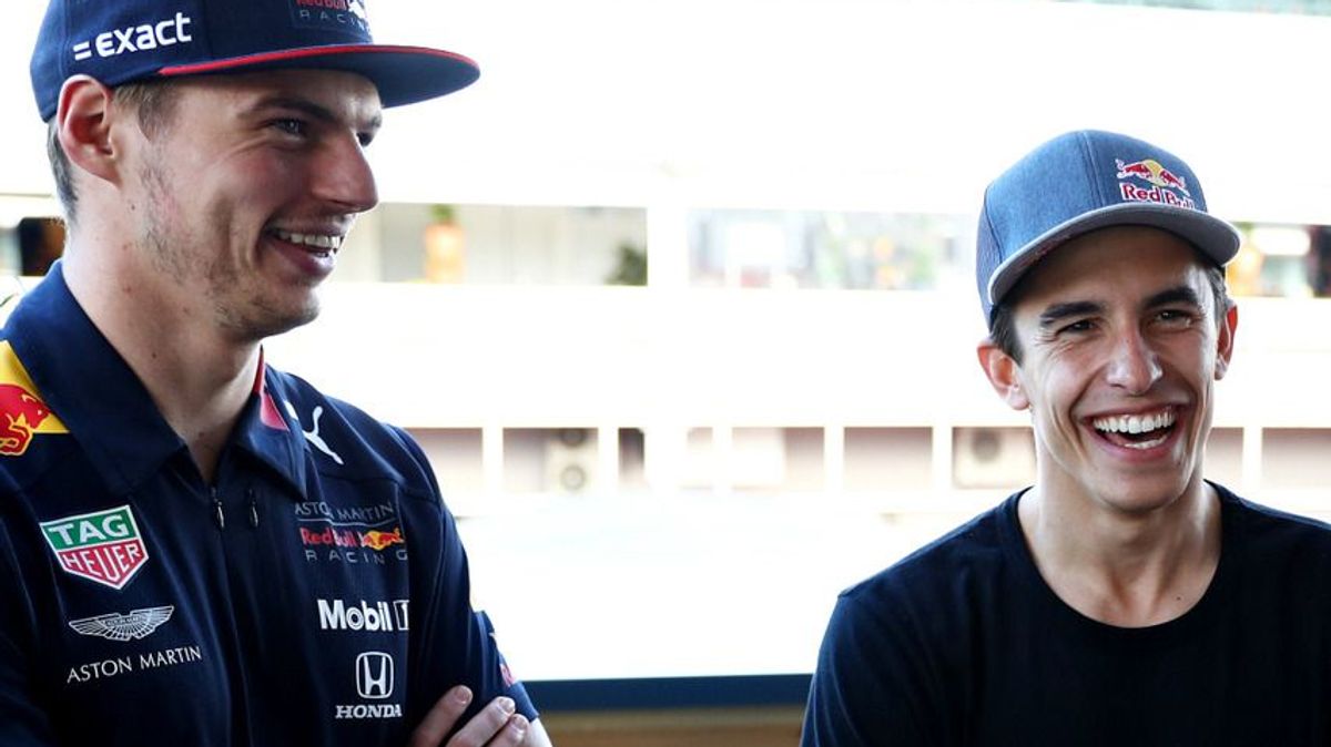 Formel-1-Star Max Verstappen mit MotoGP-Star Marc Marquez (Archivbild von 2018)